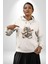 Kutup Ayısı Gitar Polar Çeket Kadın Erkek Beyaz Kapüşonlu Sweatshirt Hoodie 1
