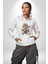 Kutup Ayısı Gitar Polar Çeket Kadın Erkek Beyaz Kapüşonlu Sweatshirt Hoodie 4