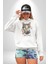 Red Cloud Kedi Hintli Kadın Erkek Beyaz Kapüşonlu Sweatshirt Hoodie 1