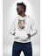 Red Cloud Kedi Hintli Kadın Erkek Beyaz Kapüşonlu Sweatshirt Hoodie 4