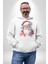 Mutlu Noel Baba Yeni Yıl Tasarımı Kadın Erkek  Beyaz Kapüşonlu Sweatshirt Hoodie 3