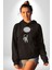 Astronot Ay Balon Kadın Erkek Siyah Kapüşonlu Sweatshirt Hoodie 2