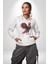 Anka Kuşu Ateş Kuşu Kadın Erkek Beyaz Kapüşonlu Sweatshirt Hoodie 1
