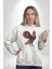 Anka Kuşu Ateş Kuşu Kadın Erkek Beyaz Kapüşonlu Sweatshirt Hoodie 3