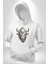 Bizon Inek Kafatası Kurumuş Kadın Erkek Beyaz Kapüşonlu Sweatshirt Hoodie 4