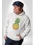 Ananas Meyve Kadın Erkek Beyaz Kapüşonlu Sweatshirt Hoodie 3