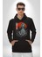 Tokyo Revengers Mikey Red Moon Kadın Erkek Siyah Kapüşonlu Sweatshirt Hoodie 2