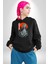 Tokyo Revengers Mikey Red Moon Kadın Erkek Siyah Kapüşonlu Sweatshirt Hoodie 3