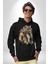 Cool Yakışıklı Kapüşonlu Spor Kaplan Kadın Erkek Siyah Kapüşonlu Sweatshirt Hoodie 1