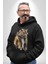 Cool Yakışıklı Kapüşonlu Spor Kaplan Kadın Erkek Siyah Kapüşonlu Sweatshirt Hoodie 3