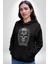 Kask Miğfer Iskelet Asker Kadın Erkek Siyah Kapüşonlu Sweatshirt Hoodie 2