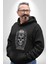 Kask Miğfer Iskelet Asker Kadın Erkek Siyah Kapüşonlu Sweatshirt Hoodie 3