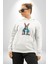 Halter Spor Güneş Gözlüüğü Tavşan Kadın Erkek Beyaz Kapüşonlu Sweatshirt Hoodie 1