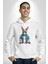 Halter Spor Güneş Gözlüüğü Tavşan Kadın Erkek Beyaz Kapüşonlu Sweatshirt Hoodie 3