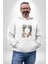 Yüz Yüze Ellerin Uyumu Kadın Erkek Beyaz Kapüşonlu Sweatshirt Hoodie 2