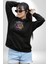 Su Aygırı Hipopotamo Renkli Kadın Erkek Siyah Kapüşonlu Sweatshirt Hoodie 1