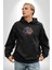 Su Aygırı Hipopotamo Renkli Kadın Erkek Siyah Kapüşonlu Sweatshirt Hoodie 2