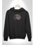 Su Aygırı Hipopotamo Renkli Kadın Erkek Siyah Kapüşonlu Sweatshirt Hoodie 5