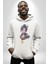 Süper Robot Kız Sulu Boya Kadın Erkek Beyaz Kapüşonlu Sweatshirt Hoodie 4