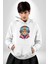Kulaklık Kedi Leopar Bandana Kadın Erkek Beyaz Kapüşonlu Sweatshirt Hoodie 1