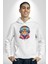 Kulaklık Kedi Leopar Bandana Kadın Erkek Beyaz Kapüşonlu Sweatshirt Hoodie 2