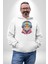Kulaklık Kedi Leopar Bandana Kadın Erkek Beyaz Kapüşonlu Sweatshirt Hoodie 5
