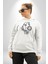 Ay Güneş Astroloji Aşk Estetik Kadın Erkek Beyaz Kapüşonlu Sweatshirt Hoodie 1