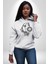 Ay Güneş Astroloji Aşk Estetik Kadın Erkek Beyaz Kapüşonlu Sweatshirt Hoodie 2