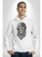 Asker Goril Komutan Kadın Erkek Beyaz Kapüşonlu Sweatshirt Hoodie 1
