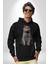 British Shorthair Kedi Kadın Erkek Siyah Kapüşonlu Sweatshirt Hoodie 4