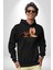 Yorkshire Teacup ve Anne Köpek Kadın Erkek Siyah Kapüşonlu Sweatshirt Hoodie 3