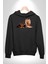 Yorkshire Teacup ve Anne Köpek Kadın Erkek Siyah Kapüşonlu Sweatshirt Hoodie 5