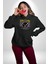 Panik Yok Teddy Kadın Erkek Siyah Kapüşonlu Sweatshirt Hoodie 1