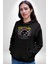 Panik Yok Teddy Kadın Erkek Siyah Kapüşonlu Sweatshirt Hoodie 4