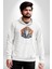 Hindu Fil Bereket Tanrısı Kadın Erkek Beyaz Kapüşonlu Sweatshirt Hoodie 1