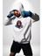 Kırmızı Gözlük Çeket Maymun Kadın Erkek Beyaz Kapüşonlu Sweatshirt Hoodie 1
