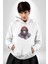Kırmızı Gözlük Çeket Maymun Kadın Erkek Beyaz Kapüşonlu Sweatshirt Hoodie 2