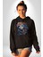 Kızlar Modası Dövme Çiçek Kadın Erkek Siyah Kapüşonlu Sweatshirt Hoodie 1