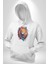 Renkli Yağlı Boya Aslan Kadın Erkek Beyaz Kapüşonlu Sweatshirt Hoodie 1