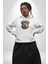 Rottweiler Kafası Kadın Erkek Beyaz Kapüşonlu Sweatshirt Hoodie 3
