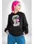 Gözlüklü David'in Kafasının Alçı Heykeli Kadın Erkek Siyah Kapüşonlu Sweatshirt Hoodie 1