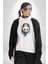 Kulaklık Ayı Panda Kadın Erkek Beyaz Kapüşonlu Sweatshirt Hoodie 4