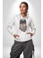 Kasket Bandana Motorcu Kedi Kadın Erkek Beyaz Kapüşonlu Sweatshirt Hoodie 1