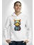 Bandana Kedi Kulaklık Çeket Kadın Erkek Beyaz Kapüşonlu Sweatshirt Hoodie 3
