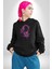 Kelebekler Kanser Günü ve Kadınlar Günü Kadın Erkek Siyah Kapüşonlu Sweatshirt Hoodie 1