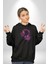 Kelebekler Kanser Günü ve Kadınlar Günü Kadın Erkek Siyah Kapüşonlu Sweatshirt Hoodie 2