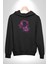 Kelebekler Kanser Günü ve Kadınlar Günü Kadın Erkek Siyah Kapüşonlu Sweatshirt Hoodie 4