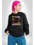 Dışarı Çık ve Oynayalım Teddy Kadın Erkek Siyah Kapüşonlu Sweatshirt Hoodie 1