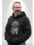 Shih Tzu Renkli Köpek Kadın Erkek Siyah Kapüşonlu Sweatshirt Hoodie 4