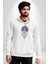 Falcı Meditasyon Yoga Dağın Üstünde Kadın Erkek Beyaz Kapüşonlu Sweatshirt Hoodie 3
